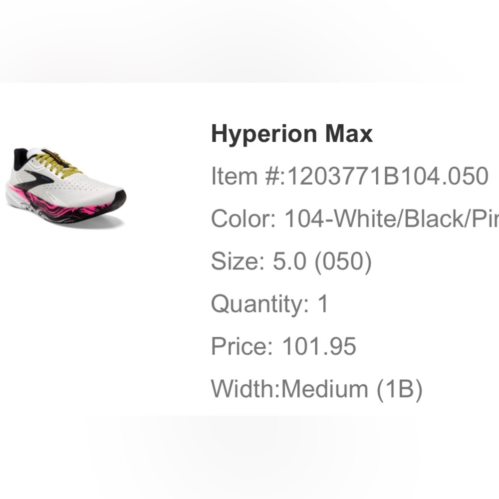 Hyperion Max Athletic Shoes - White/Black